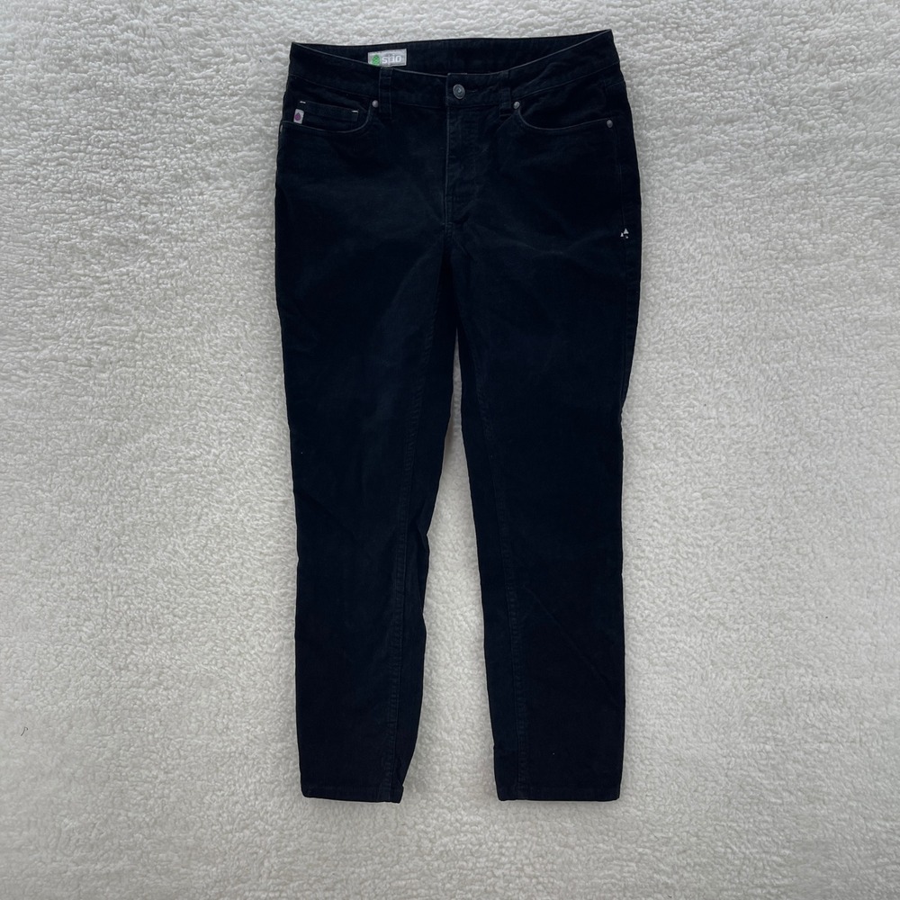 Stio Pants Womens 8 Short Black Corduroy Pinwale Tapered Organic Cotton Gorpcore